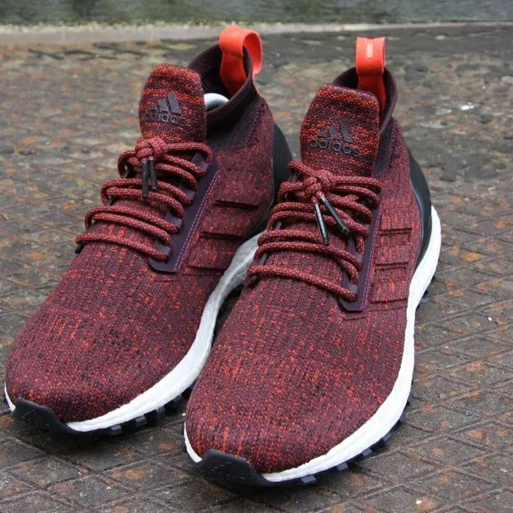 NEW Adidas UltraBoost Mid All Terrain Burgundy Carbon Black Size Mens 12 S82035